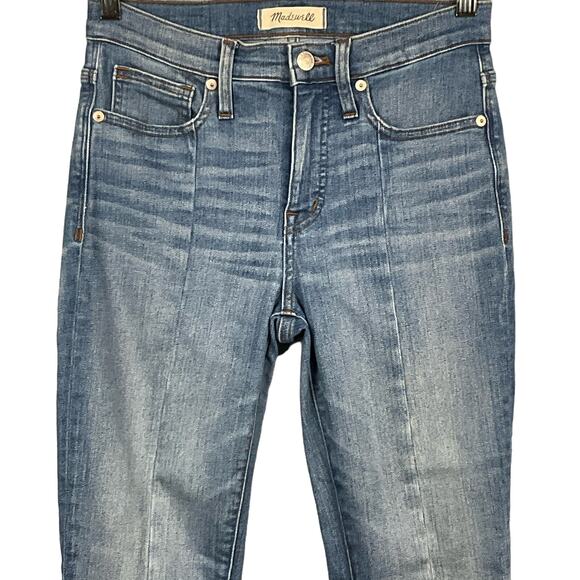 Madewell 9" in High Rise Skinny Seamed Step Hem Edition Raw Blue Jeans sz 25 NEW - Picture 8 of 12